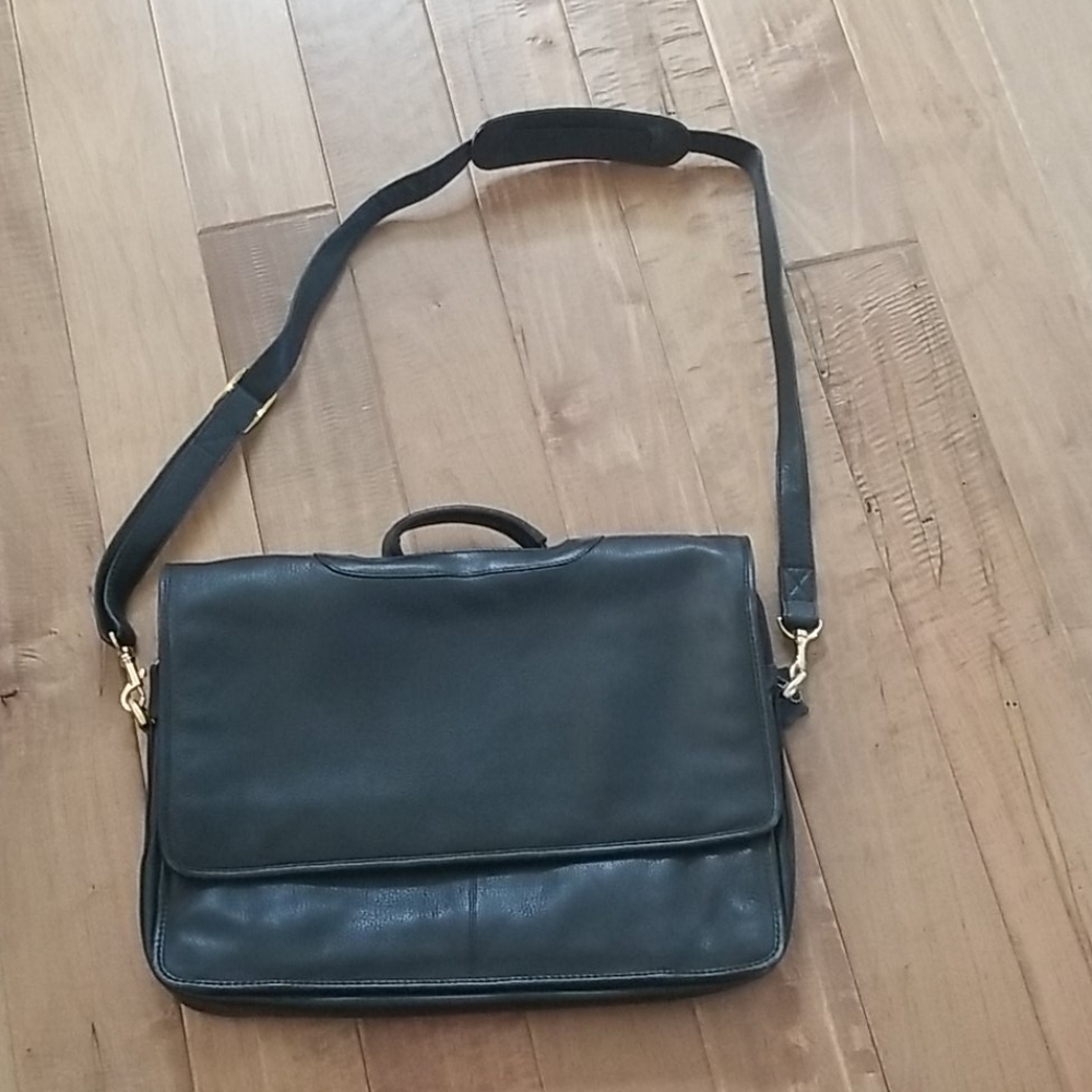 Soft 100% leather attache/laptop case